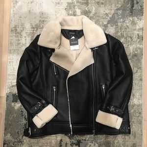 Faux Leather/fur Jacket
